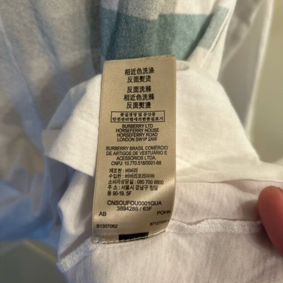 White Burberry Novacheck Fading Longsleeve Shirt - Picture 5 of 5
